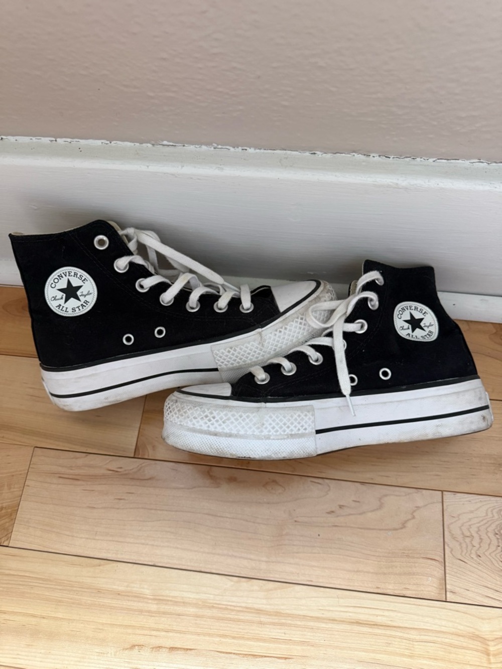 Converse Black and White High Top Sneakers